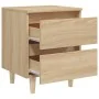 Nightstands 2 pcs Sonoma oak wood legs 40x35x50 cm by vidaXL, Nightstands - Ref: Foro24-805858, Price: 79,32 €, Discount: %