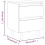 Nightstands 2 pcs Sonoma oak wood legs 40x35x50 cm by vidaXL, Nightstands - Ref: Foro24-805858, Price: 79,32 €, Discount: %
