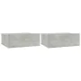 Mesitas de noche flotantes 2 ud madera ingeniería gris hormigón de vidaXL, Mesitas de noche - Ref: Foro24-800315, Precio: 37,...