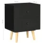 Mesitas de noche 2 unidades madera maciza pino negro 40x30x50cm de vidaXL, Mesitas de noche - Ref: Foro24-285225, Precio: 75,...