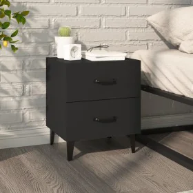 Mesita de noche negra 40x35x47,5 cm de vidaXL, Mesitas de noche - Ref: Foro24-811990, Precio: 50,66 €, Descuento: %