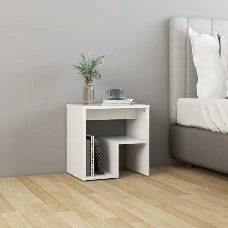 Mesita de noche blanco madera contrachapada 40x30x40 cm de vidaXL, Mesitas de noche - Ref: Foro24-806328, Precio: 31,75 €, De...