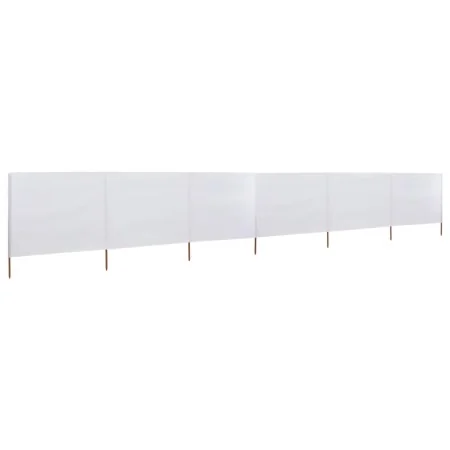 Paravientos de playa de 6 paneles de tela 800x80 cm blanco de vidaXL, Sombrillas - Ref: Foro24-44543, Precio: 58,94 €, Descue...