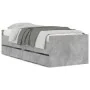 Estructura de cama con cajones gris hormigón 90x200 cm de , Camas y somieres - Ref: Foro24-3207346, Precio: 189,44 €, Descuen...