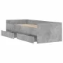 Estructura de cama con cajones gris hormigón 90x200 cm de , Camas y somieres - Ref: Foro24-3207346, Precio: 189,44 €, Descuen...