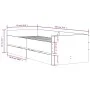 Estructura de cama con cajones gris hormigón 90x200 cm de , Camas y somieres - Ref: Foro24-3207346, Precio: 189,44 €, Descuen...