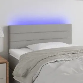 Hellgraues Stoffkopfteil mit LED 100x5x78/88 cm von vidaXL, Kopf- und Fußteile - Ref: Foro24-3121742, Preis: 40,38 €, Rabatt: %