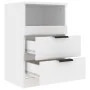Mesita de noche 2 uds madera contrachapada blanco brillante de vidaXL, Mesitas de noche - Ref: Foro24-811245, Precio: 95,46 €...