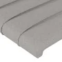 Cabecero con LED de tela gris claro 100x5x78/88 cm de vidaXL, Cabeceros y pies de cama - Ref: Foro24-3121742, Precio: 40,38 €...