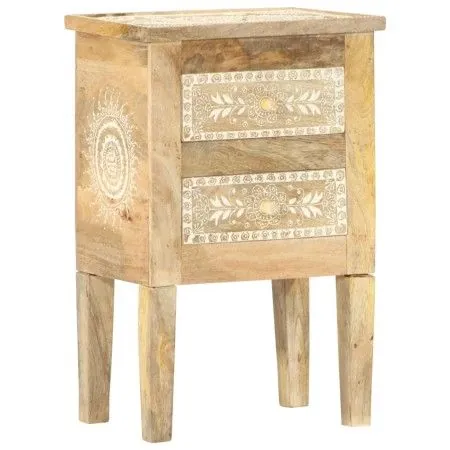 Hand painted bedside table solid mango wood 40x30x60 cm by vidaXL, Nightstands - Ref: Foro24-286161, Price: 138,70 €, Discoun...