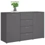 Aparador de madera contrachapada gris 120x35,5x75 cm de , Aparadores - Ref: Foro24-801330, Precio: 164,08 €, Descuento: %