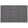 Aparador de madera contrachapada gris 120x35,5x75 cm de , Aparadores - Ref: Foro24-801330, Precio: 164,08 €, Descuento: %