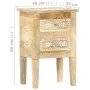 Hand painted bedside table solid mango wood 40x30x60 cm by vidaXL, Nightstands - Ref: Foro24-286161, Price: 138,70 €, Discoun...