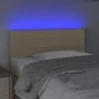 Cabecero con LED de tela color crema 100x5x78/88 cm de vidaXL, Cabeceros y pies de cama - Ref: Foro24-3121747, Precio: 50,52 ...