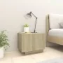 Mesita de noche madera de ingeniería roble Sonoma 100x35x40 cm de vidaXL, Mesitas de noche - Ref: Foro24-3082768, Precio: 50,...