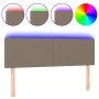 Cabecero con LED de tela gris taupe 144x5x78/88 cm de vidaXL, Cabeceros y pies de cama - Ref: Foro24-3121334, Precio: 70,54 €...