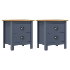 Hill bedside tables 2 units gray pine wood 46x35x49.5 cm by vidaXL, Nightstands - Ref: Foro24-288909, Price: 95,20 €, Discoun...