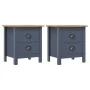 Hill bedside tables 2 units gray pine wood 46x35x49.5 cm by vidaXL, Nightstands - Ref: Foro24-288909, Price: 95,20 €, Discoun...