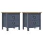 Mesitas de noche Hill 2 uds madera de pino gris 46x35x49,5 cm de vidaXL, Mesitas de noche - Ref: Foro24-288909, Precio: 95,20...