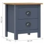 Hill bedside tables 2 units gray pine wood 46x35x49.5 cm by vidaXL, Nightstands - Ref: Foro24-288909, Price: 95,20 €, Discoun...