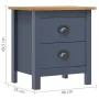 Mesitas de noche Hill 2 uds madera de pino gris 46x35x49,5 cm de vidaXL, Mesitas de noche - Ref: Foro24-288909, Precio: 95,20...