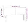 Kopfteil mit LED aus taupegrauem Stoff 144x5x78/88 cm von vidaXL, Kopf- und Fußteile - Ref: Foro24-3121334, Preis: 70,54 €, R...
