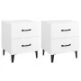 Mesitas de noche 2 unidades blancas 40x35x47,5 cm de vidaXL, Mesitas de noche - Ref: Foro24-811989, Precio: 82,44 €, Descuent...