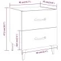 Mesitas de noche 2 unidades blancas 40x35x47,5 cm de vidaXL, Mesitas de noche - Ref: Foro24-811989, Precio: 82,44 €, Descuent...