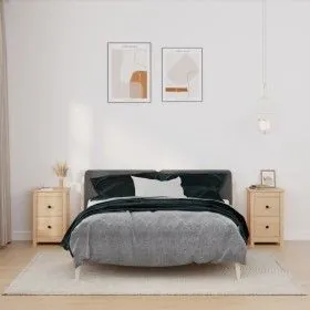Nachttische 2 Stück aus massivem Kiefernholz 40x35x61,5 cm von vidaXL, Nachttische - Ref: Foro24-820947, Preis: 91,48 €, Raba...