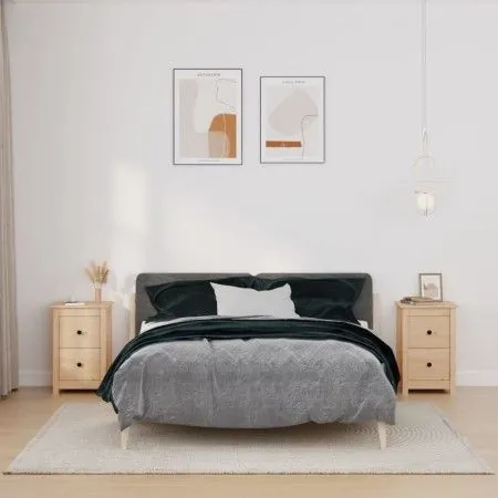 Mesitas de noche 2 uds madera maciza de pino 40x35x61,5 cm de vidaXL, Mesitas de noche - Ref: Foro24-820947, Precio: 91,48 €,...