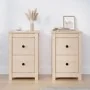 Mesitas de noche 2 uds madera maciza de pino 40x35x61,5 cm de vidaXL, Mesitas de noche - Ref: Foro24-820947, Precio: 91,48 €,...