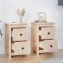 Mesitas de noche 2 uds madera maciza de pino 40x35x61,5 cm de vidaXL, Mesitas de noche - Ref: Foro24-820947, Precio: 91,48 €,...