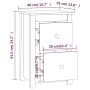 Mesitas de noche 2 uds madera maciza de pino 40x35x61,5 cm de vidaXL, Mesitas de noche - Ref: Foro24-820947, Precio: 91,48 €,...