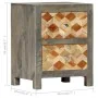 Mesita de noche madera maciza de mango gris 40x30x50 cm de vidaXL, Mesitas de noche - Ref: Foro24-282734, Precio: 122,33 €, D...