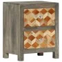 Mesita de noche madera maciza de mango gris 40x30x50 cm de vidaXL, Mesitas de noche - Ref: Foro24-282734, Precio: 122,33 €, D...