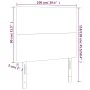 Cabecero con luces LED tela negro 100x5x118/128 cm de vidaXL, Cabeceros y pies de cama - Ref: Foro24-3122136, Precio: 63,23 €...