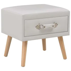 Mesita de noche blanco 40x35x40 cm cuero sintético de vidaXL, Mesitas de noche - Ref: Foro24-247536, Precio: 53,08 €, Descuen...