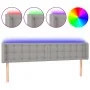 Cabecero con LED de tela gris claro 183x16x78/88 cm de vidaXL, Cabeceros y pies de cama - Ref: Foro24-3123684, Precio: 75,69 ...
