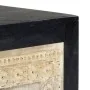 Mesita de noche tallada madera maciza de mango gris 40x30x50 cm de vidaXL, Mesitas de noche - Ref: Foro24-282722, Precio: 110...