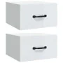 Mesitas de noche de pared 2 uds blanco brillante 35x35x20 cm de vidaXL, Mesitas de noche - Ref: Foro24-812865, Precio: 36,72 ...