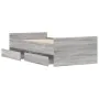 Estructura de cama con cajones gris Sonoma 90x190 cm de , Camas y somieres - Ref: Foro24-3207383, Precio: 159,21 €, Descuento: %