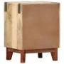 Mesita de noche madera maciza de mango rugosa 40x30x52 cm de vidaXL, Mesitas de noche - Ref: Foro24-282744, Precio: 106,12 €,...