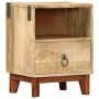 Mesita de noche madera maciza de mango rugosa 40x30x52 cm de vidaXL, Mesitas de noche - Ref: Foro24-282744, Precio: 106,12 €,...
