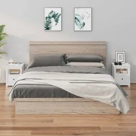 Mesitas de noche 2 uds madera maciza de pino blanco 40x35x49 cm de vidaXL, Mesitas de noche - Ref: Foro24-813712, Precio: 86,...