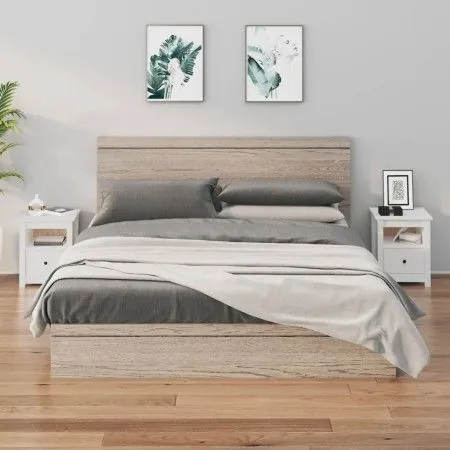 Mesitas de noche 2 uds madera maciza de pino blanco 40x35x49 cm de vidaXL, Mesitas de noche - Ref: Foro24-813712, Precio: 86,...