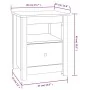 Mesitas de noche 2 uds madera maciza de pino blanco 40x35x49 cm de vidaXL, Mesitas de noche - Ref: Foro24-813712, Precio: 86,...