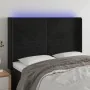 Cabecero con LED de terciopelo negro 147x16x118/128 cm de vidaXL, Cabeceros y pies de cama - Ref: Foro24-3124238, Precio: 97,...