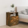 Mesitas de noche 2 uds color roble ahumado 50x32x60 cm de vidaXL, Mesitas de noche - Ref: Foro24-815859, Precio: 62,27 €, Des...