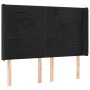 Cabecero con LED de terciopelo negro 147x16x118/128 cm de vidaXL, Cabeceros y pies de cama - Ref: Foro24-3124238, Precio: 97,...