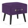 Mesita de noche morado oscuro 40x35x40 cm terciopelo de vidaXL, Mesitas de noche - Ref: Foro24-247541, Precio: 65,22 €, Descu...